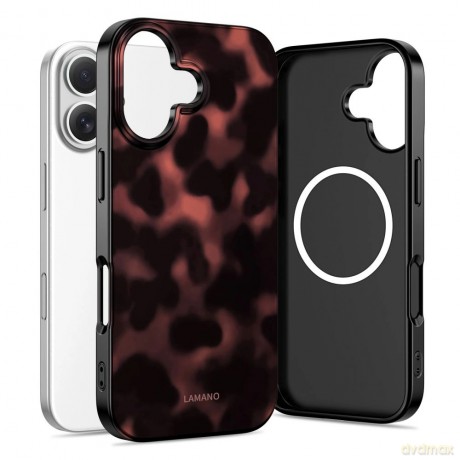 Etui Tech-Protect Lamano MagSafe na iPhone 16 - czarno-czerwone