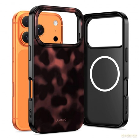 Etui Tech-Protect Lamano MagSafe na iPhone 17 Pro - czarno-czerwone
