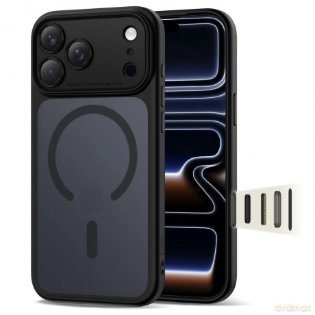 Etui Tech-Protect Magpeak Magsafe CC na iPhone 17 Pro Max - czarny mat