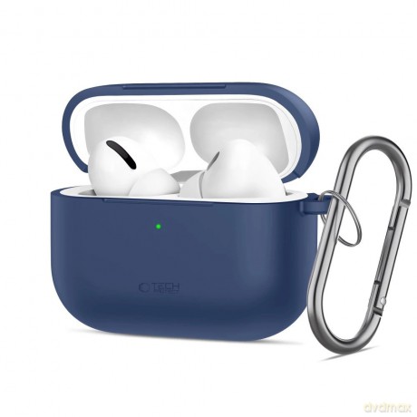 Etui Tech-Protect Silicone Hook na AirPods Pro - granatowe