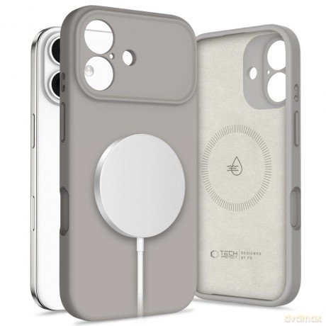 Etui Tech-Protect Silicone MagSafe na iPhone 17 - szare