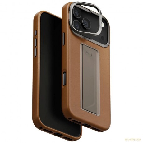 Etui UNIQ Heldro Pro Magclick Charging na iPhone 17 Pro Max - brązowe