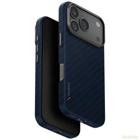 Etui UNIQ Keva EDGE Magclick Charging na iPhone 17 Pro - niebieskie