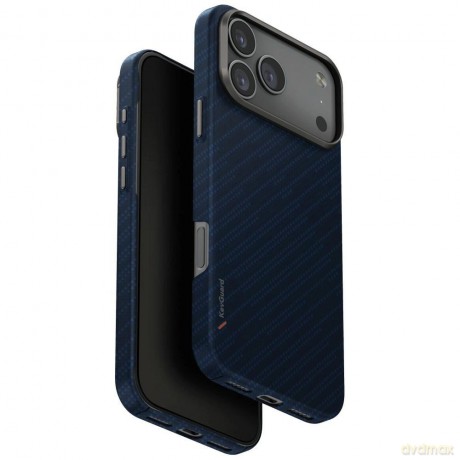 Etui UNIQ Keva EDGE Magclick Charging na iPhone 17 Pro Max - niebieskie