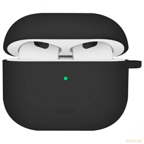 Etui UNIQ Nexo AirPods 4 + Ear Hooks Silicone - czarne