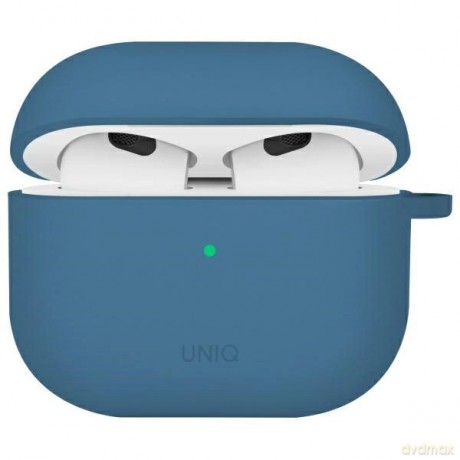 Etui UNIQ Nexo AirPods 4 + Ear Hooks Silicone - niebieskie