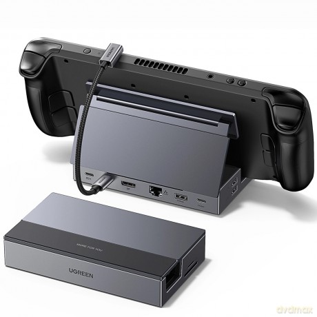 Hub Ugreen do Steam Deck dock USB-C 9w1 4K 120Hz - szary