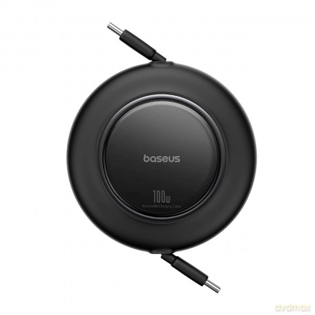 Kabel Baseus Free2Pull Mini 100W zwijany USB-C - USB-C 2m - czarny