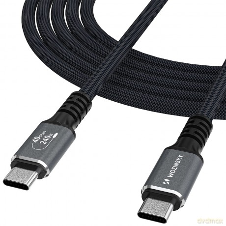 Kabel Wozinsky WPS-UY41S USB-C Thunderbolt 4 240W 1m 4K - czarny