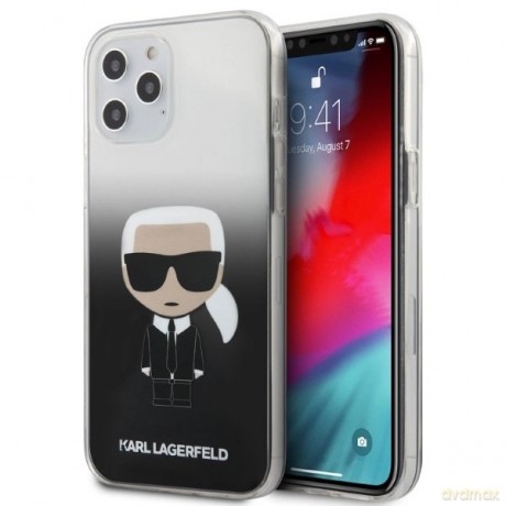 Karl Lagerfeld KLHCP12LTRDFKBK iPhone 12 Pro Max 6,7" czarny/black hardcase Gradient Ikonik Karl