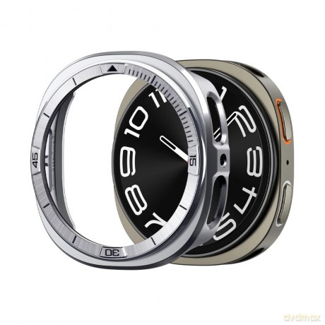 Nakładka Spigen Bezel Tune Pro Pilot na Samsung Galaxy Watch 8 44 mm - srebrna