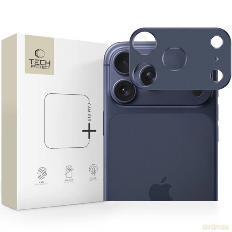 Osłona aparatu Tech-Protect Camalloy Fit+ na iPhone 17 Pro - granatowe