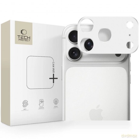 Osłona aparatu Tech-Protect Camalloy Fit+ na iPhone 17 Pro - srebrna
