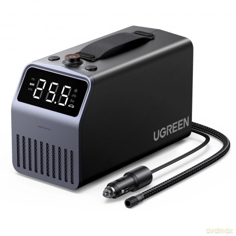 Pompka elektryczna Ugreen 150 PSI 12V do opon samochodowych z wyświetlaczem cyfrowym - szara