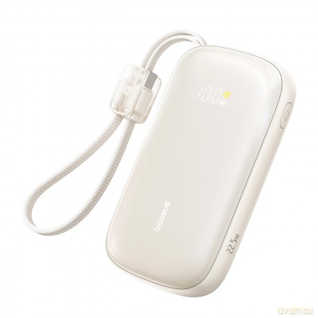 Powerbank Baseus EnerFill FC21 Qpow 3 Ultra 20000mAh 22.5W z wyświetlaczem z dołączonym kablem - beżowy