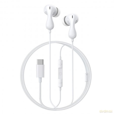 Słuchawki Baseus Encok CZ20 dokanałowe przewodowe USB-C - białe