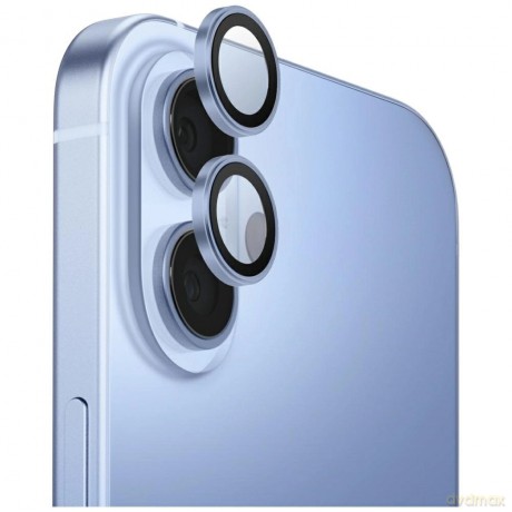 Szkło na aparat UNIQ Optix Aluminium Camera Lens Protector na iPhone 17 z aplikatorem - niebieskie