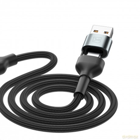 3mk Hyper Cable N-SERIES 6 in 1 C/A to C/Lightning/Micro 1.2m QC 3.0 9V/2A 18W Black