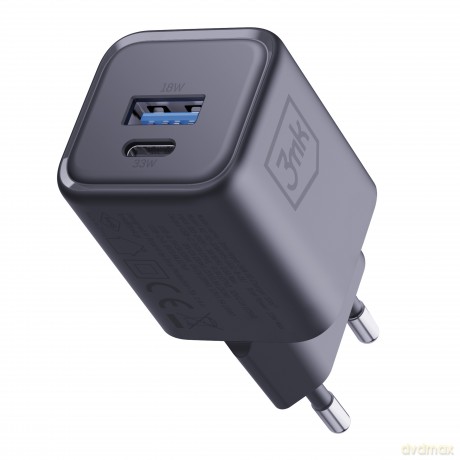 3mk Hyper Charger PD 33W GaN QC4+ PPS AFC FCP SCP 1A1C Black