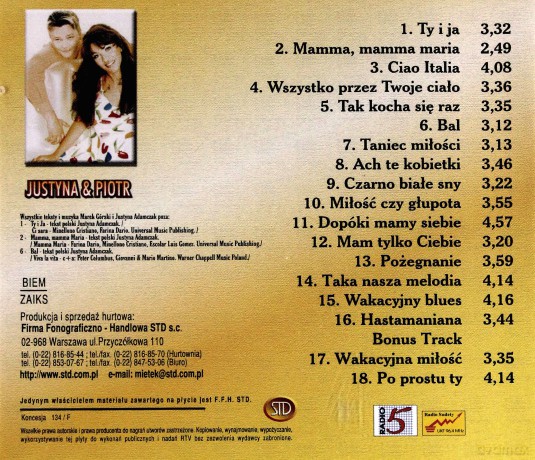 Justyna I Piotr: Ciao Italia [CD]