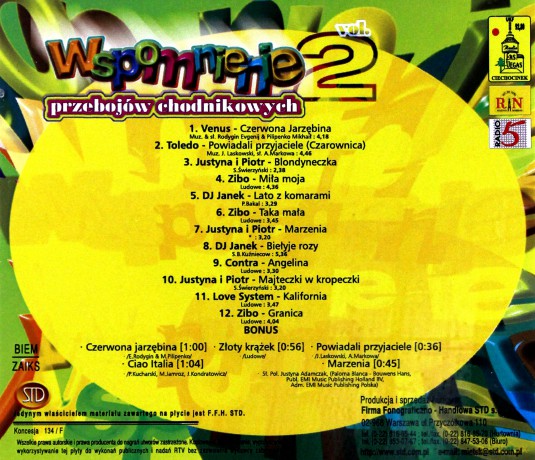 Składanka: Wspomnienie Przebojów Chodnikowych Vol.2 [CD]