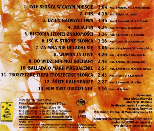 Venus: Tyle Słońca W Całym Mieście [CD]