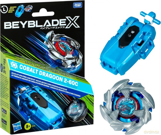 Beyblade X Cobalt Dragoon 2-60C Launcher Set