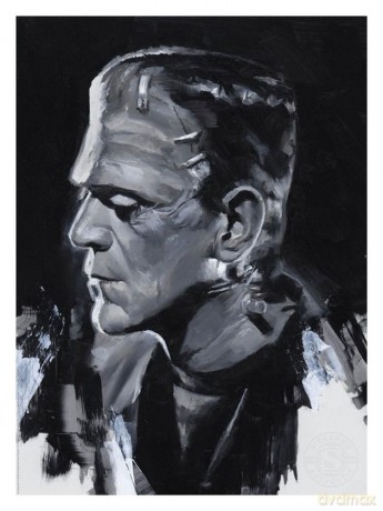 Bride of Frankenstein Art Print Frankenstein by Chris Valentine 41 x 31 cm - unframed