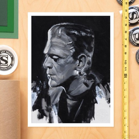 Bride of Frankenstein Art Print Frankenstein by Chris Valentine 41 x 31 cm - unframed