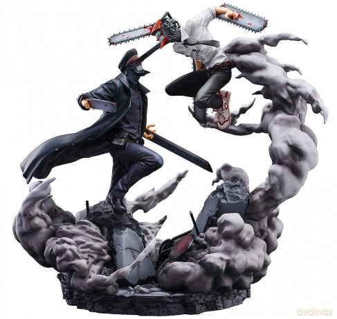 Chainsaw Man Statue Super Situation Figure Chainsaw Man vs. Samurai Sword 26 cm