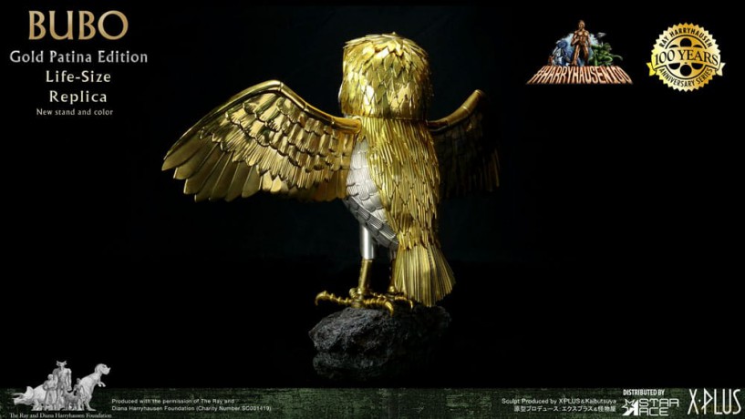 Clash of the Titans Statue Ray Harryhausens Bubo Gold Patina Edition Normal Ver. 34 cm