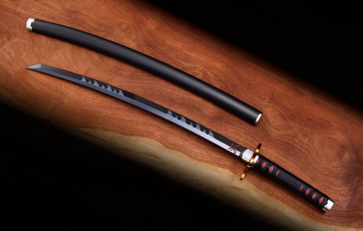 Demon Slayer: Kimetsu no Yaiba Proplica Replica 1/1 Nichirin Sword (Tanjiro Kamado) Kyojuro Rengoku's Sword Gueard Ver. 88 cm