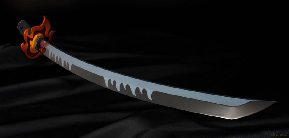 Demon Slayer: Kimetsu no Yaiba Proplica Replica 1/1 Nichirin Sword (Tanjiro Kamado) Kyojuro Rengoku's Sword Gueard Ver. 88 cm