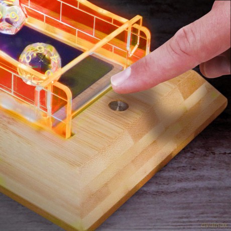 Enhance Tabletop Series LED Dice Tower with Dice Set Clear