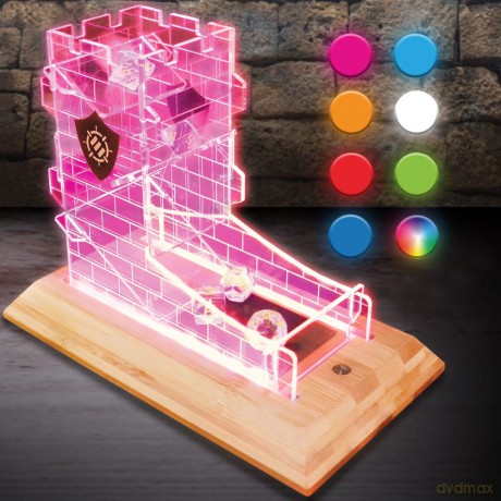 Enhance Tabletop Series LED Dice Tower with Dice Set Clear