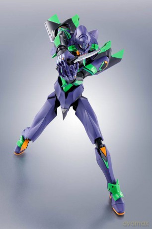 Evangelion: 3.0+1.0 Thrice Upon a Time Robot Spirits Action Figure Side EVA Evangelion Test Type-01 + Spear of Cassius Renewal Color Edition Reissue
