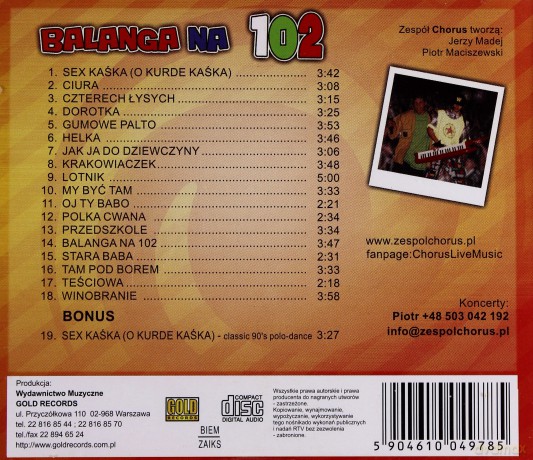 Chorus: Balanga Na 102 [CD]