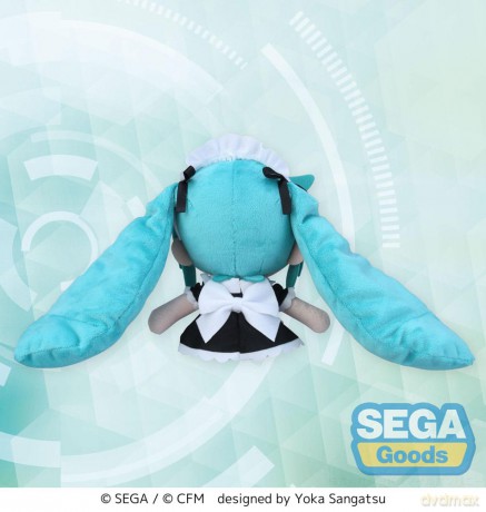 Hatsune Miku Project Diva Arcade Fuwa Petit Mini Plush Figure Miku Maid Ver. (EX) 16 cm