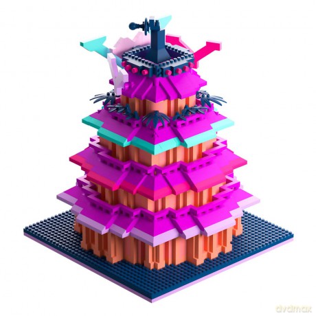 Hazbin Hotel brickset V Tower 20 cm