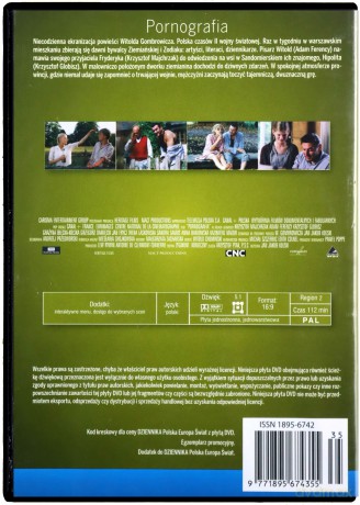 Ekranizacje na wakacje 04 Pornografia [DVD]