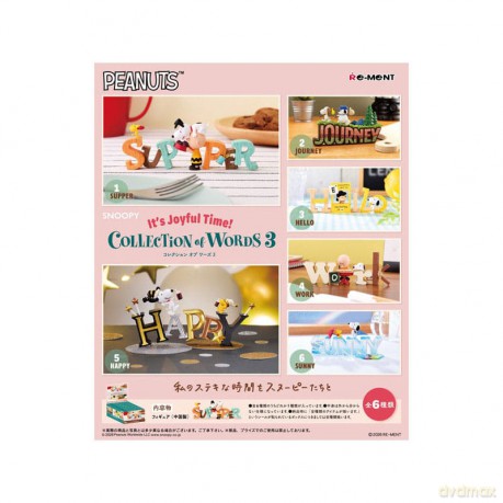 Peanuts Mini Figures Snoopy Collection of Words 3 Display (6)