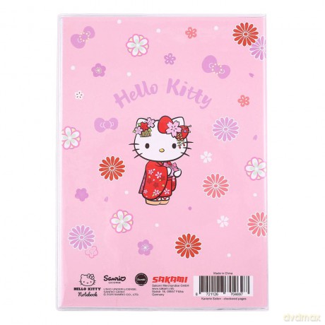 Sanrio Notebook Hello Kitty Kimono Holographic Checkered