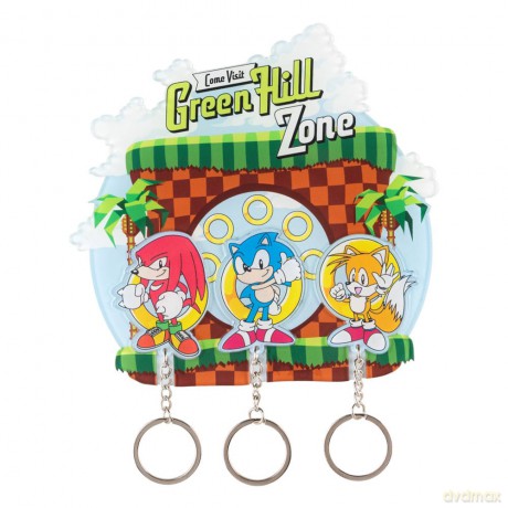 Sonic the Hedgehog Key rack incl. 3 key rings