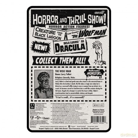 Universal Monsters ReAction+ Action Figure Wave 1 The Wolf Man 10 cm