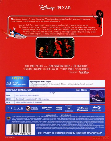 Iniemamocni (Disney) (Pixar) [Blu-Ray]
