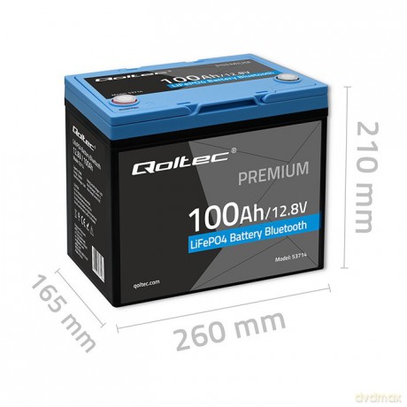Akumulator LiFePO4 Litowo-Żelazowo-Fosforanowy | 12.8V | 100Ah | 1280Wh | Bluetooth | BMS
