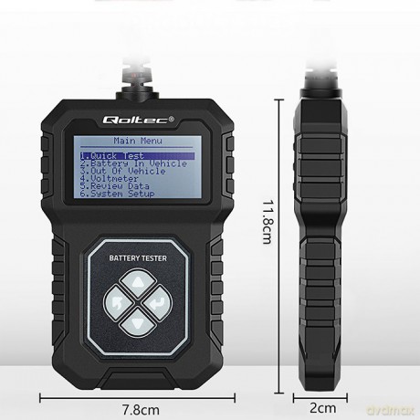 Cyfrowy Tester akumulatora z LCD | 12V | AGM | GEL | STD | 30- 220Ah
