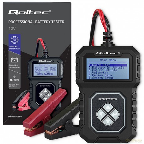 Cyfrowy Tester akumulatora z LCD | 12V | AGM | GEL | STD | 30- 220Ah