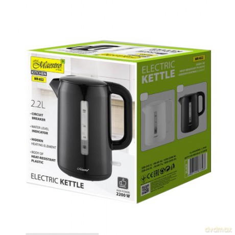 Czajnik elektryczny 2,2l 2200W MR-022-BLACK
