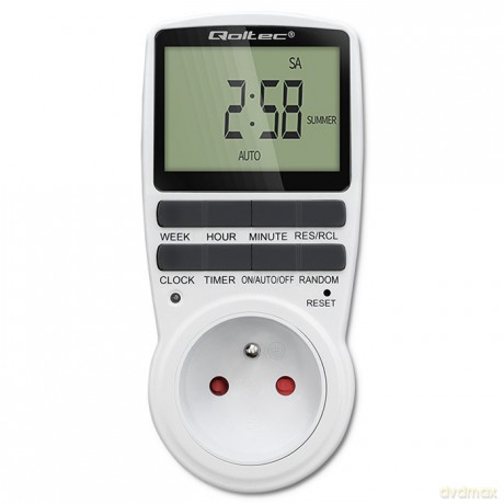 Elektroniczny programator czasowy PC0628 | 3680W | 16A | LCD